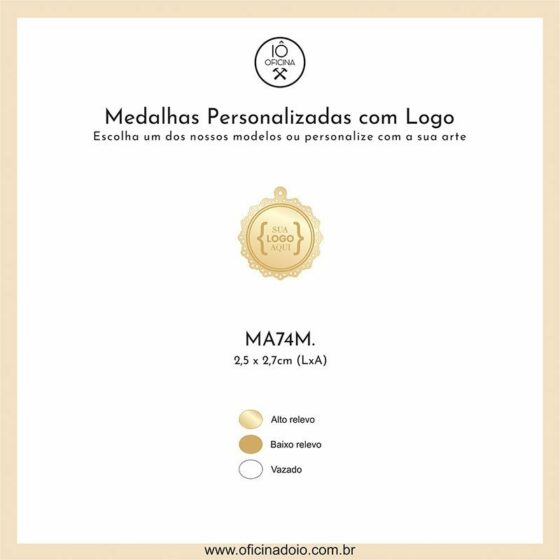 medalha para aromatizadores MA74M