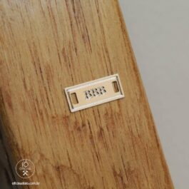 tag de metal personalizada retangular mini